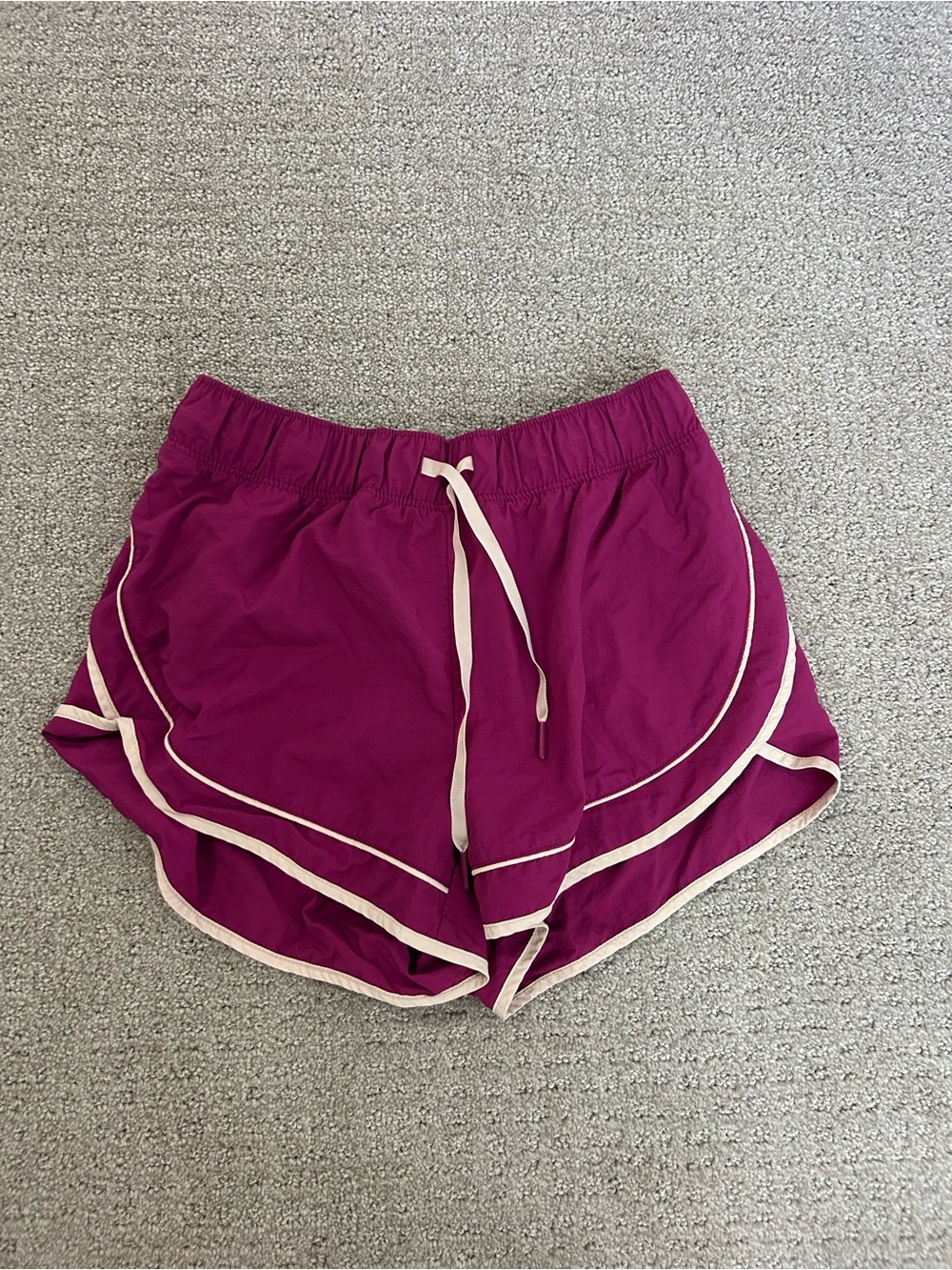 Old Navy Fuchsia Athletic Shorts with Cream Trim